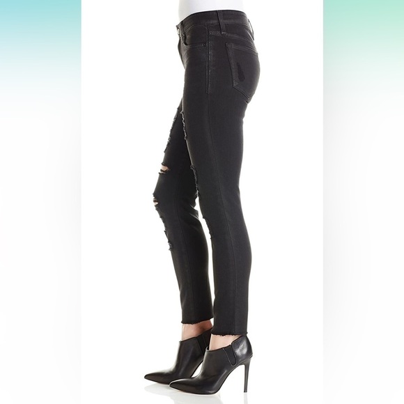 joe's Jeans Women's Finn Skinny Ankle Jean in Braelyn Distressed Raw Hem - Picture 2 of 12